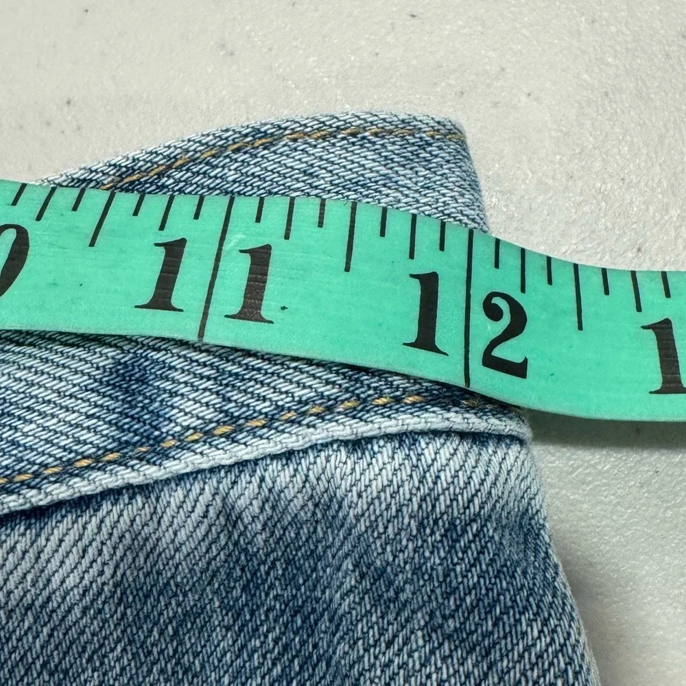 Ann Andelman Women Lizard‎ Patch Denim Jeans Size 24